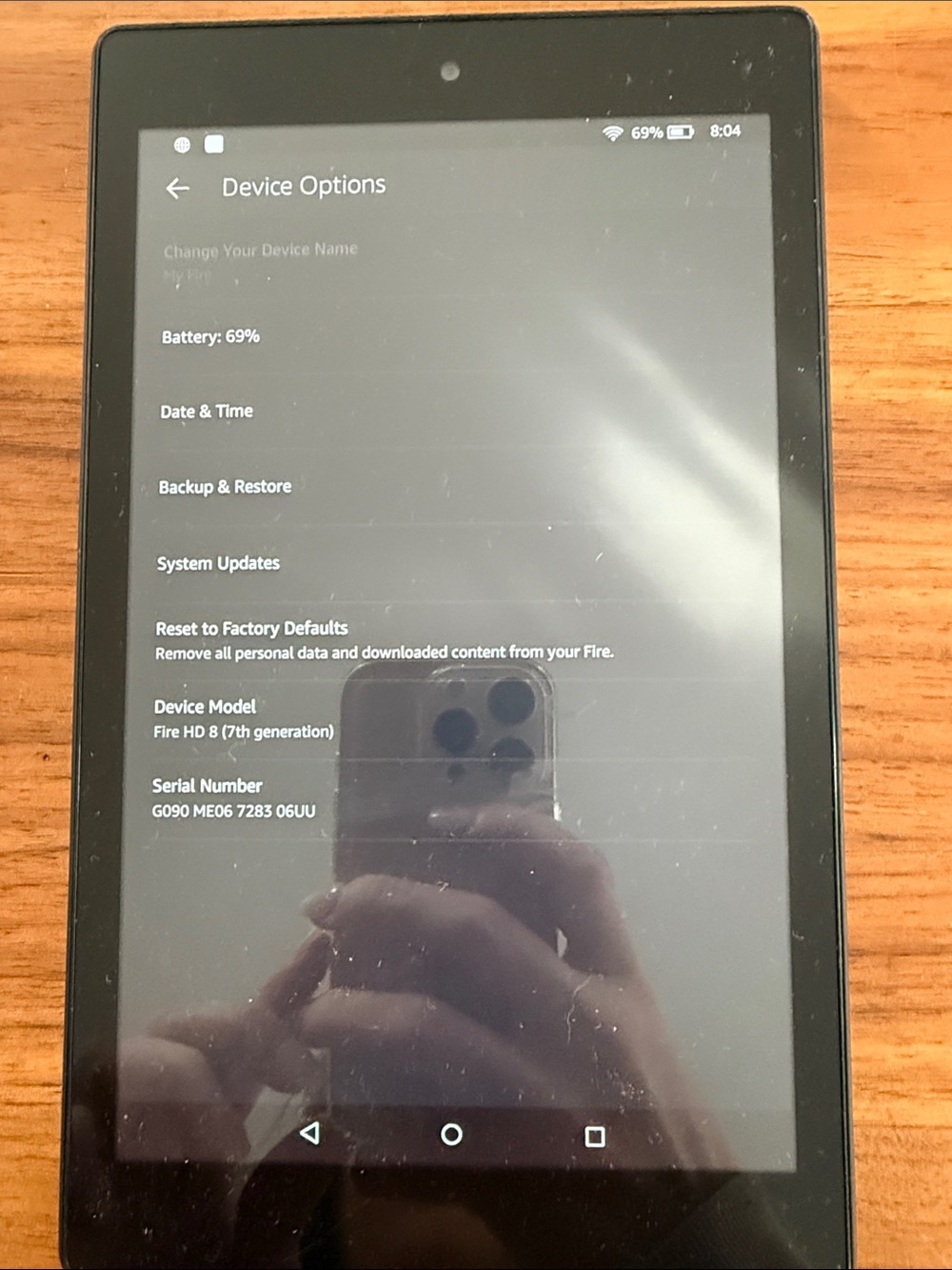 Amazon Fire HD 8 7th generation Tablet in Black with USB Cable - Picture 2 of 3